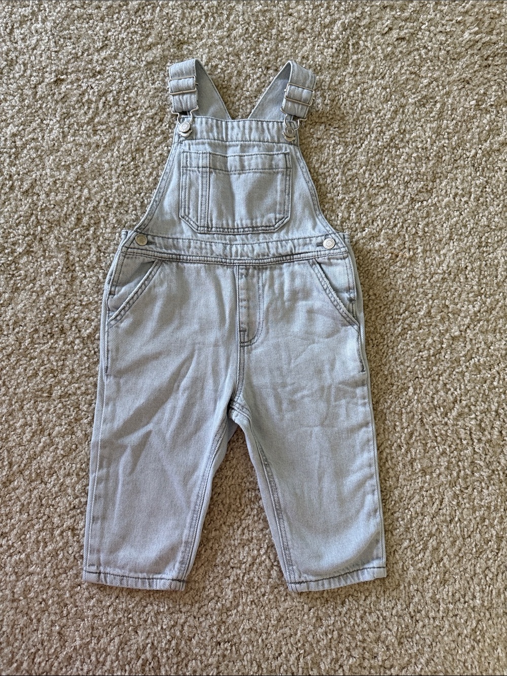 Zara Light Blue Kids Denim Overalls